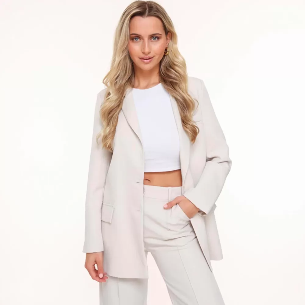 Beige Basic-Blazer<Olivia & Kate Hot