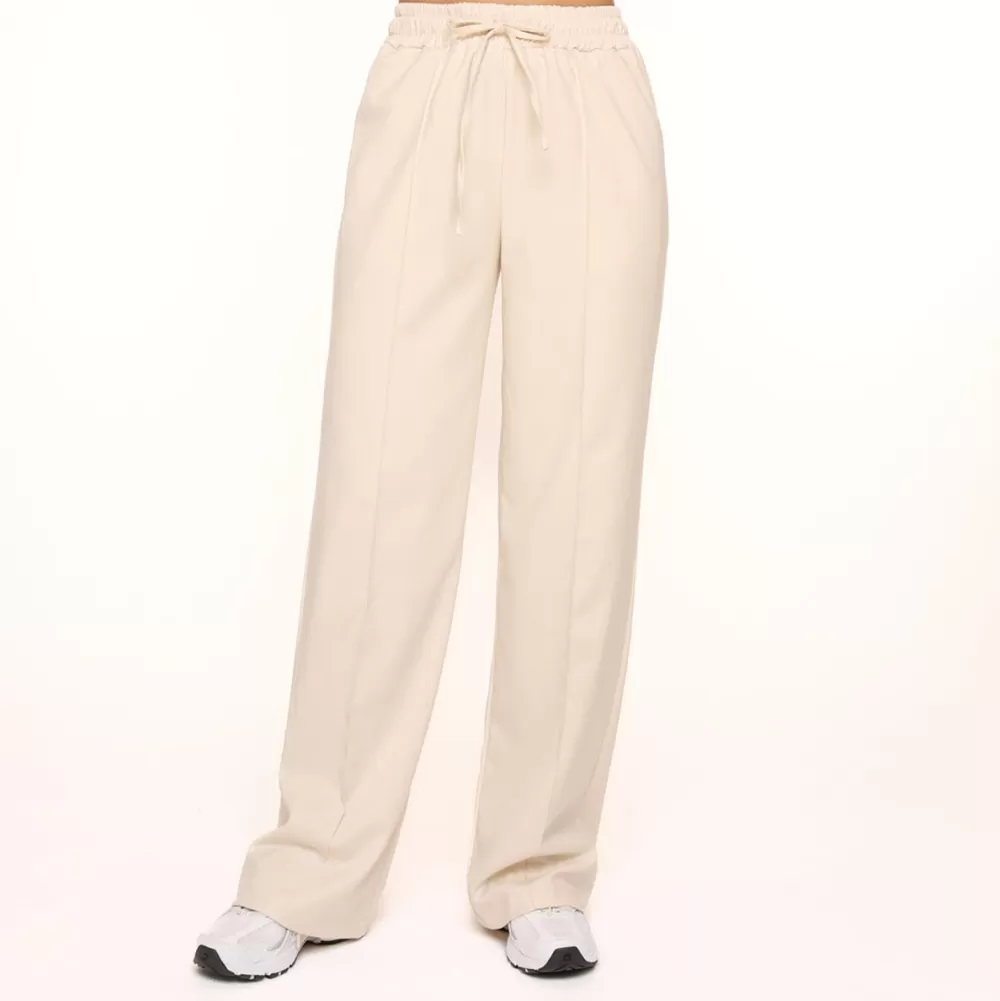 Beige Elastic Seams-Pants<Olivia & Kate Best Sale