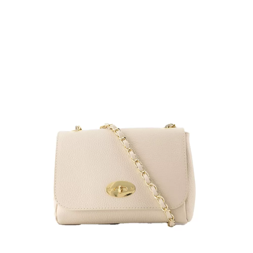 Beige Leather Crossbody-Bag<Olivia & Kate Best