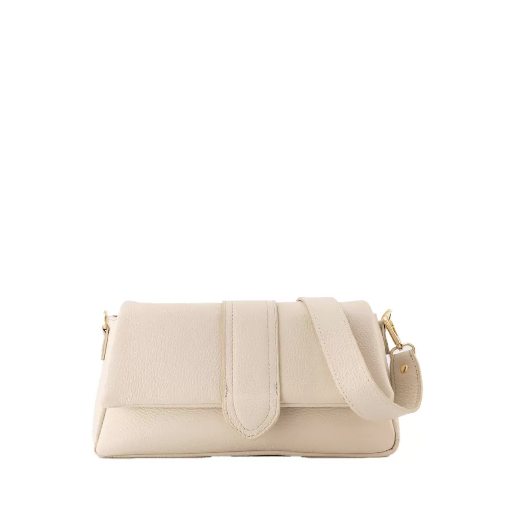 Beige Leather Horizontal Puffy-Bag<Olivia & Kate Cheap