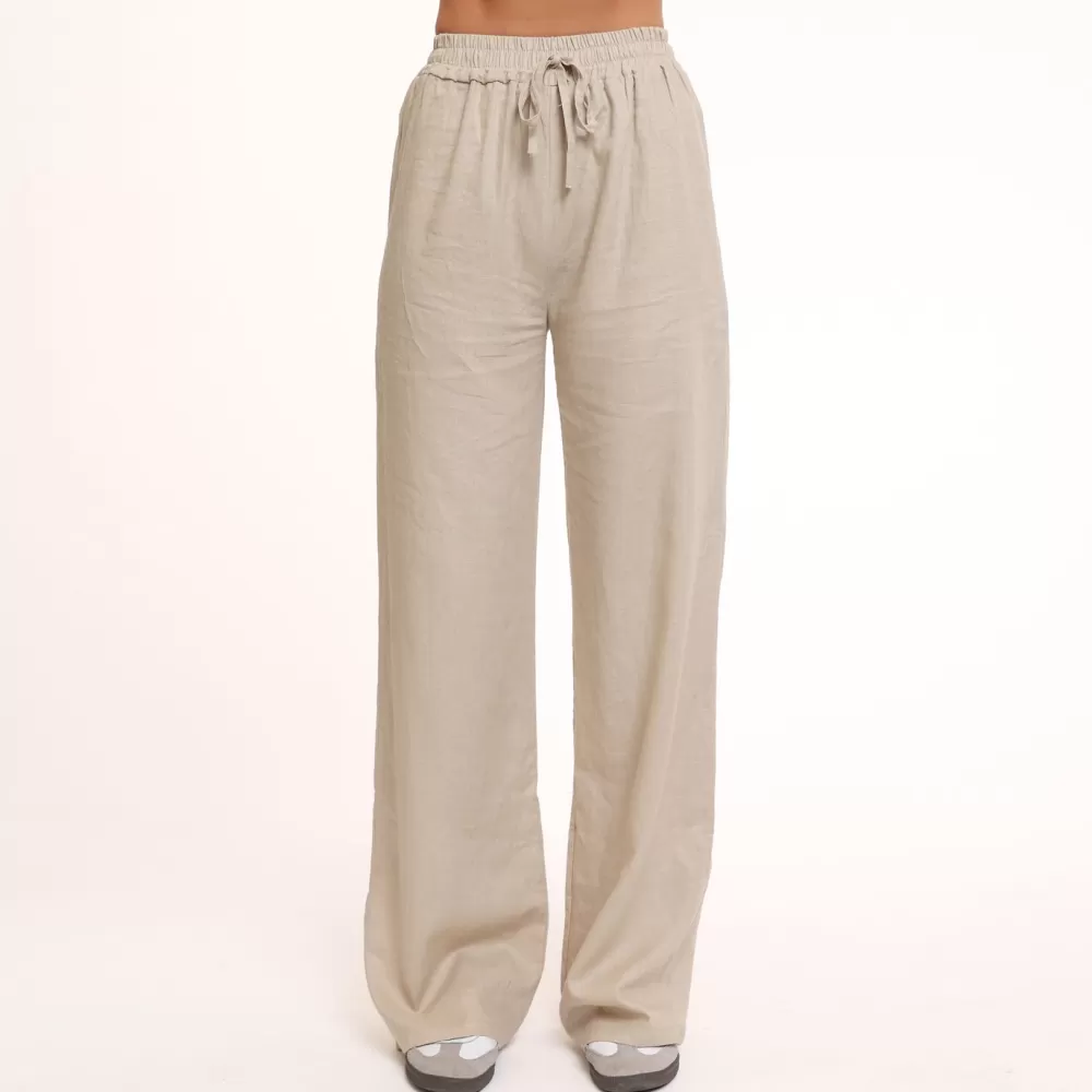 Beige Tall Linen-Pants<Olivia & Kate Cheap