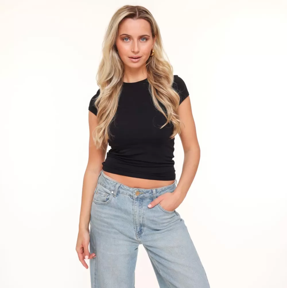 Black Basic Ss-Top<Olivia & Kate Discount