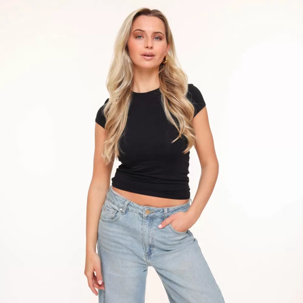 Black Basic Ss-Top<Olivia & Kate Discount