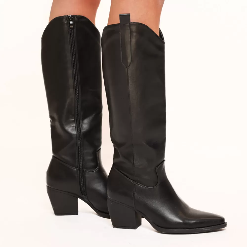 Black High Classic Cowboy-Boots<Olivia & Kate Cheap