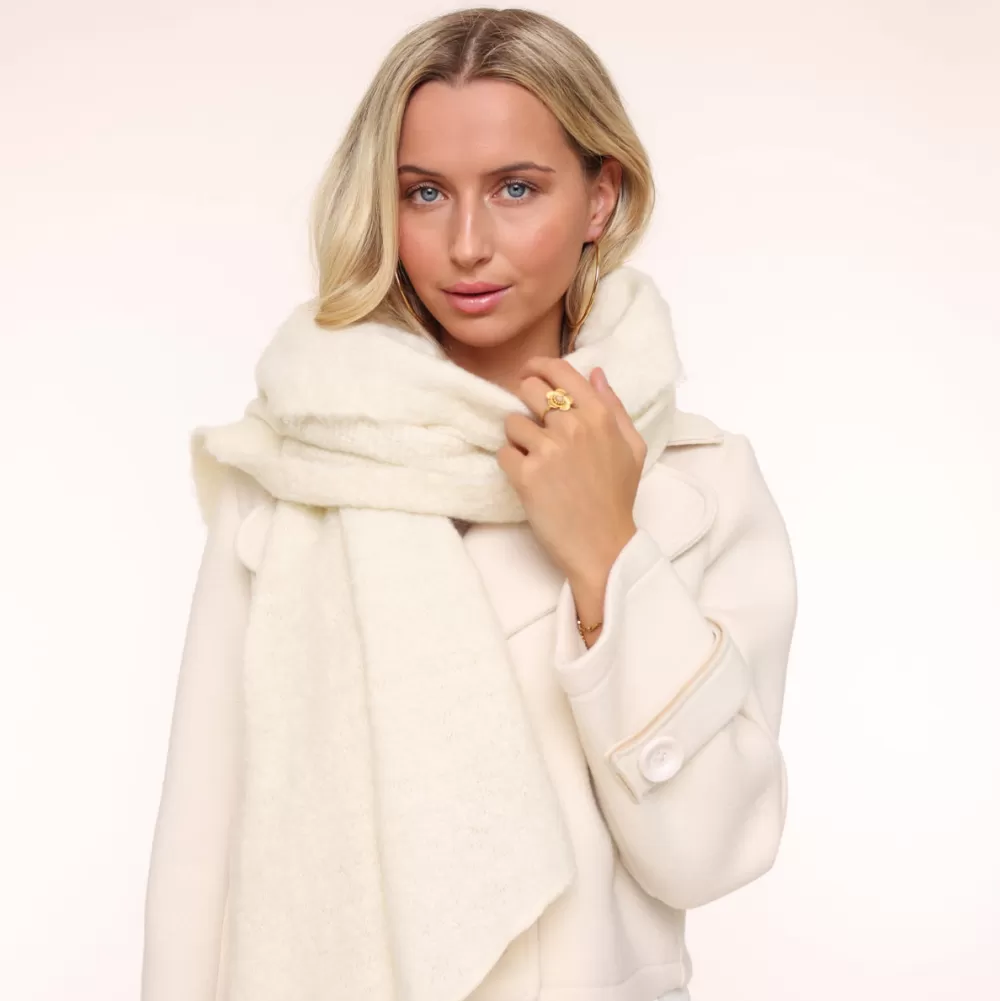 Creme Knitted-Scarf<Olivia & Kate Online