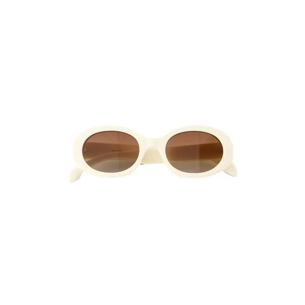 Creme Oval-Sunglasses<Olivia & Kate New