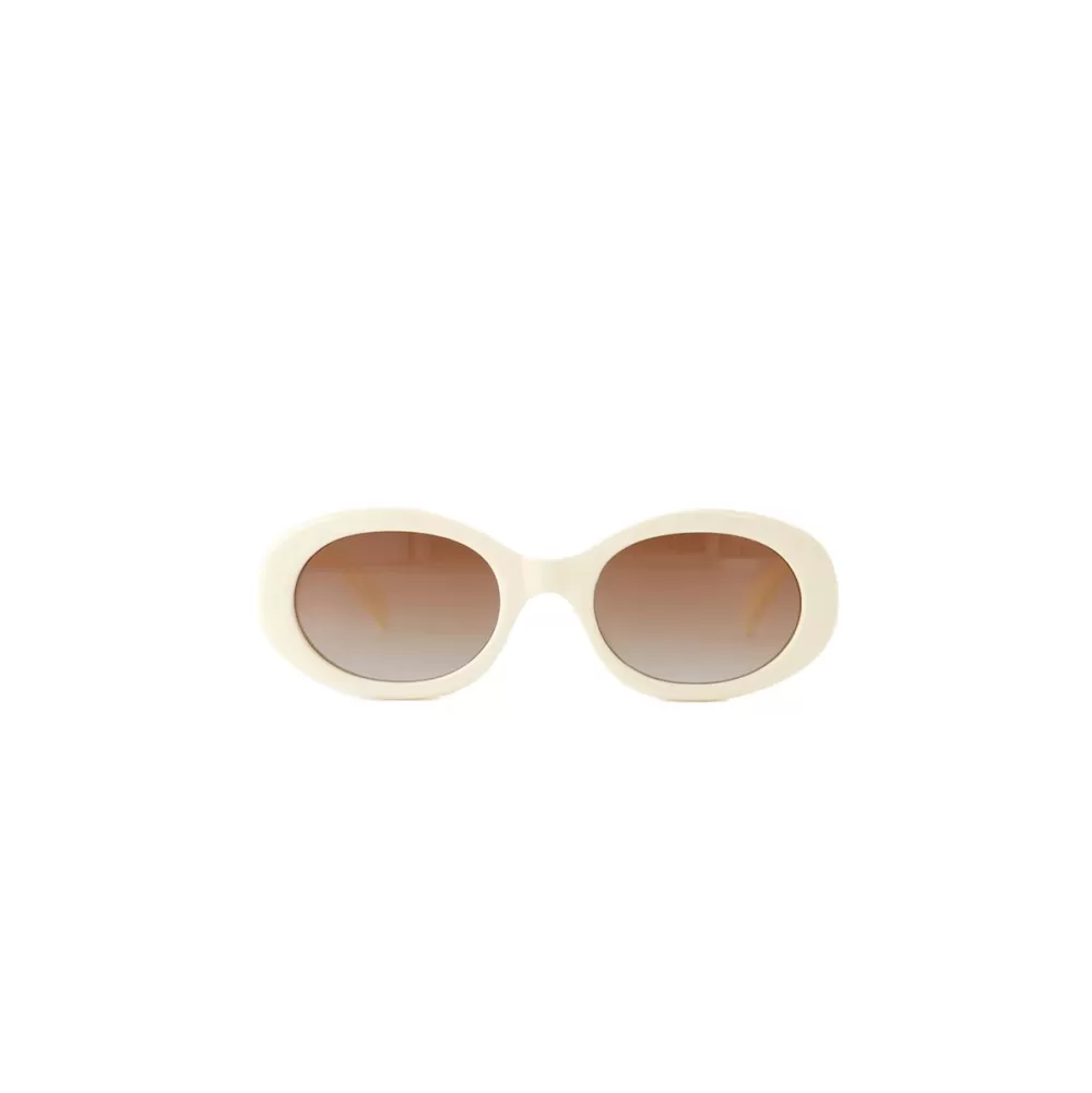 Creme Oval-Sunglasses<Olivia & Kate New