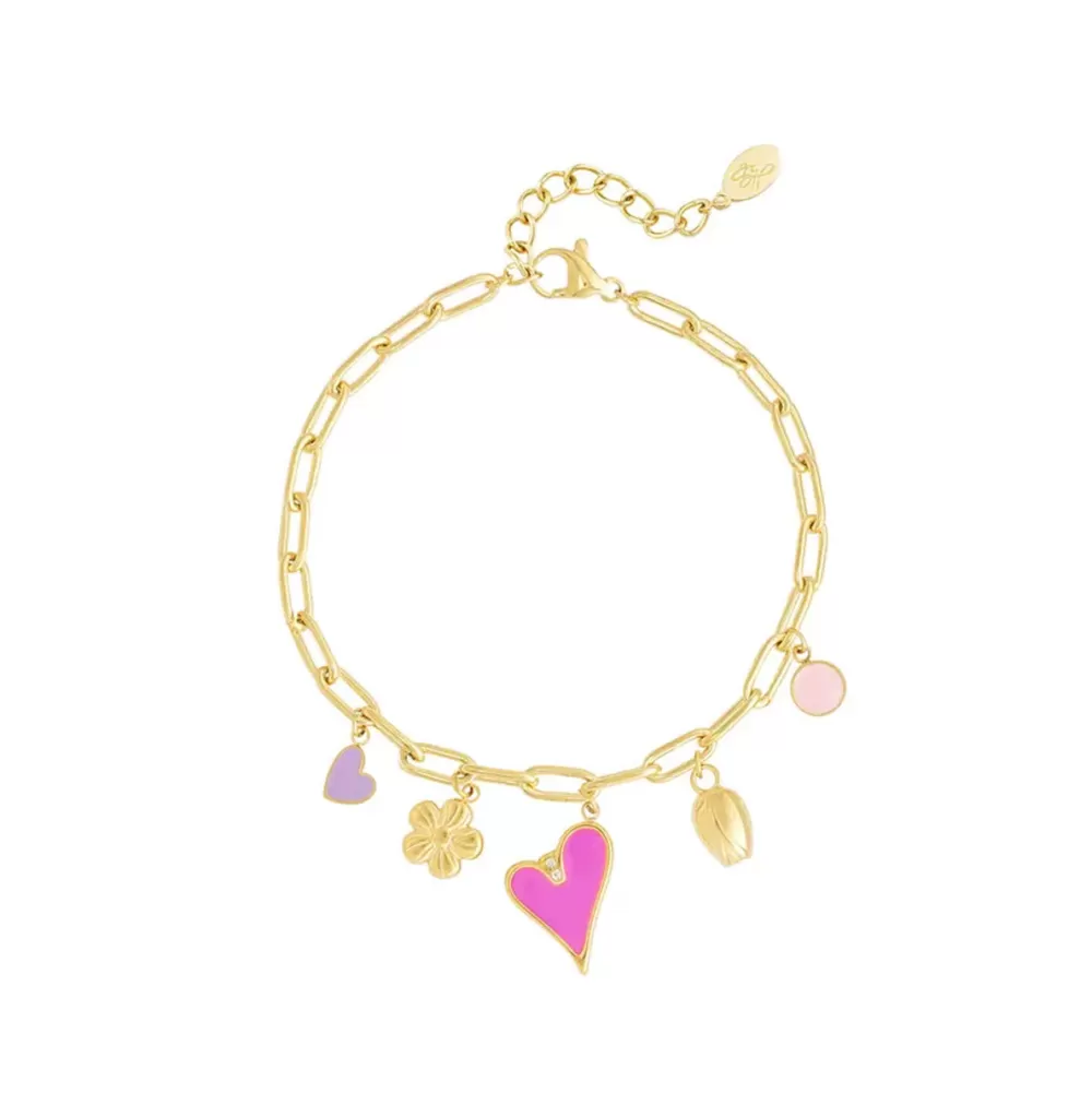 Golden Small Pendants Chain-Bracelet<Olivia & Kate Cheap