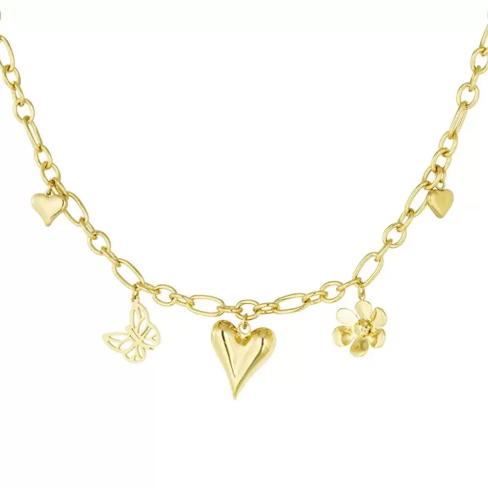 Golden Statement Pendants Chain-Necklace<Olivia & Kate Cheap