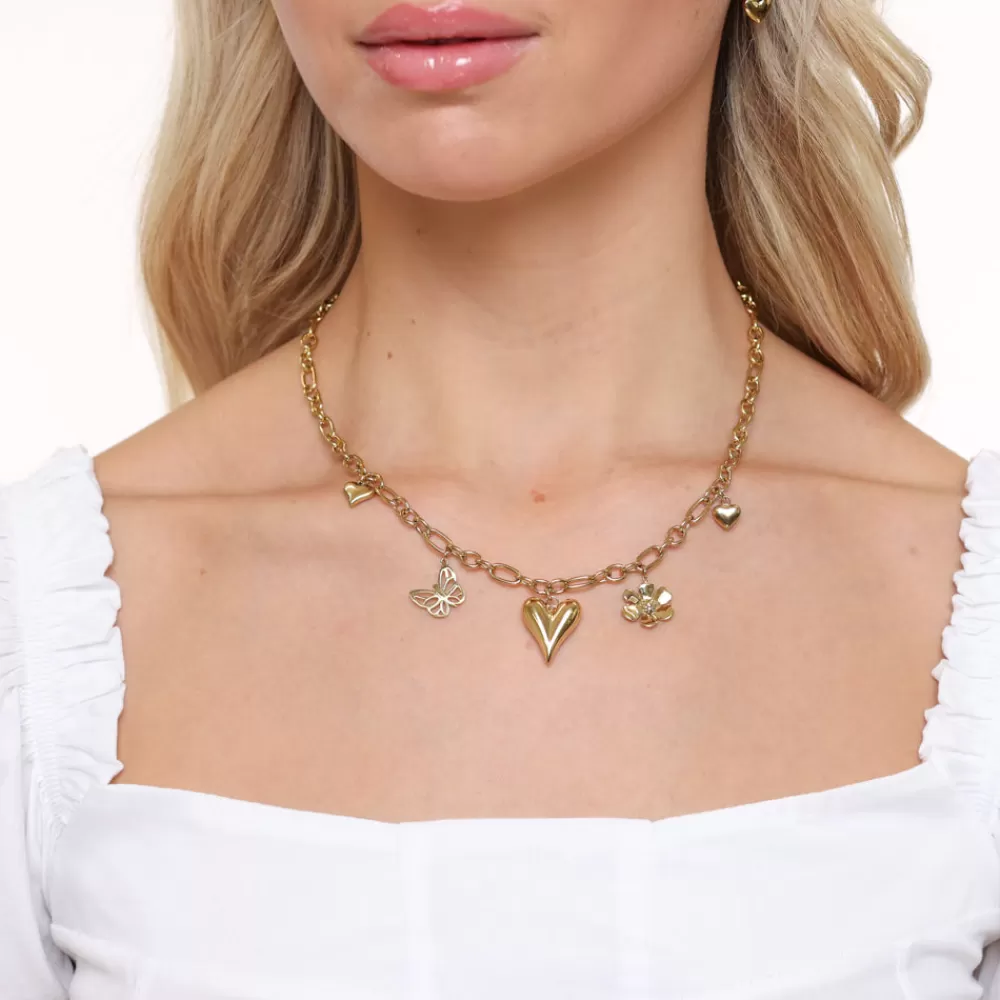 Golden Statement Pendants Chain-Necklace<Olivia & Kate Cheap