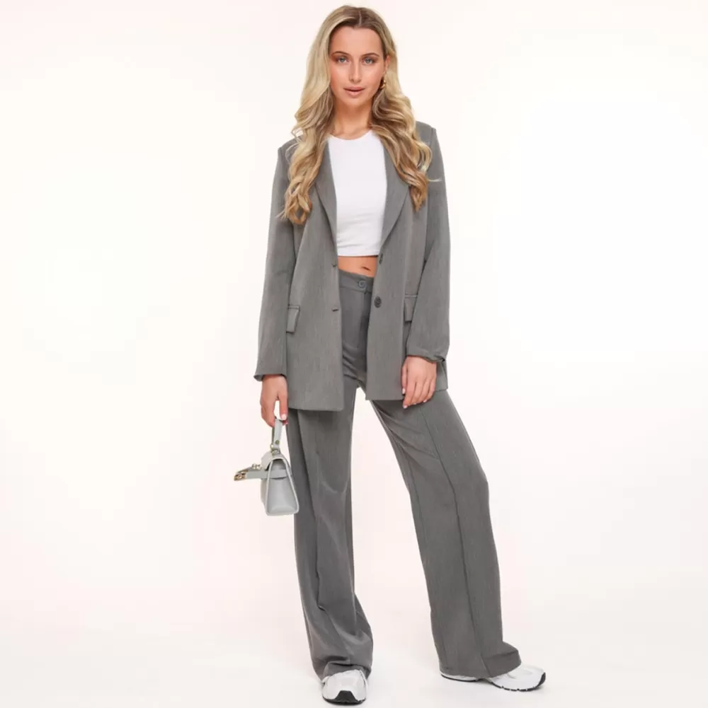 Grey Basic-Blazer<Olivia & Kate Online