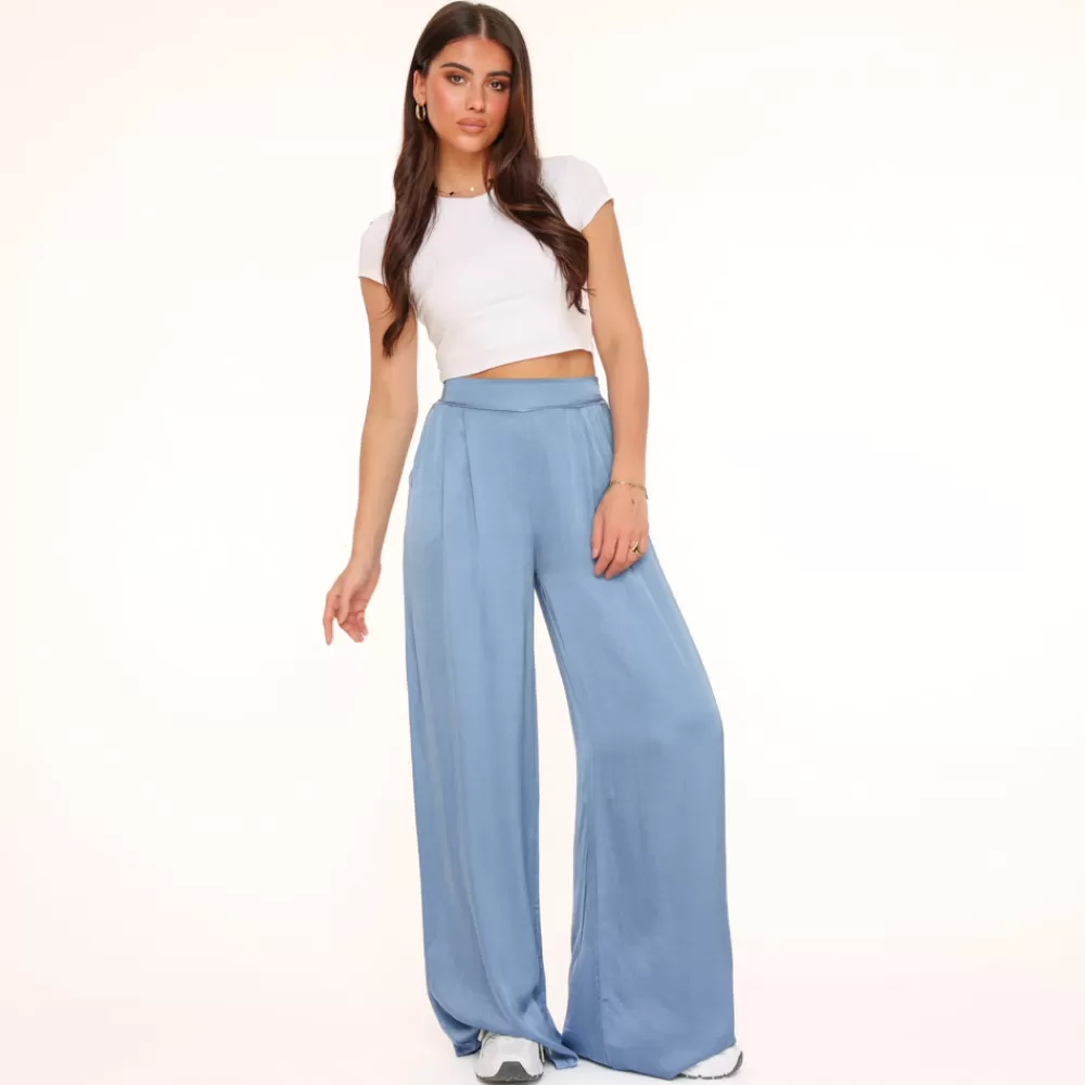 Jeans Blue Tall Satin-Pants<Olivia & Kate Fashion