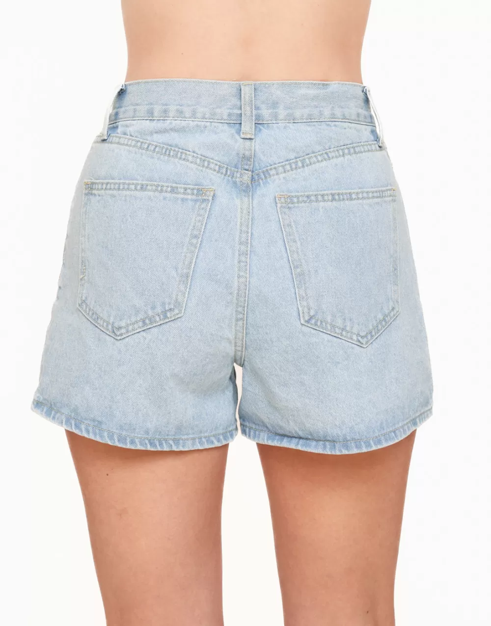 Light Blue Basic Denim-Short<Olivia & Kate Fashion