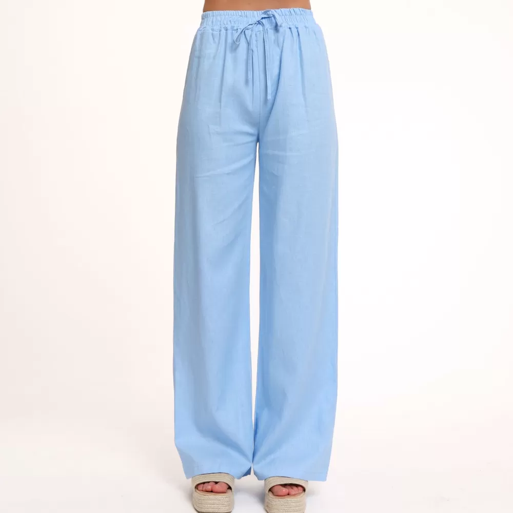 Light Blue Tall Linen-Pants<Olivia & Kate Cheap