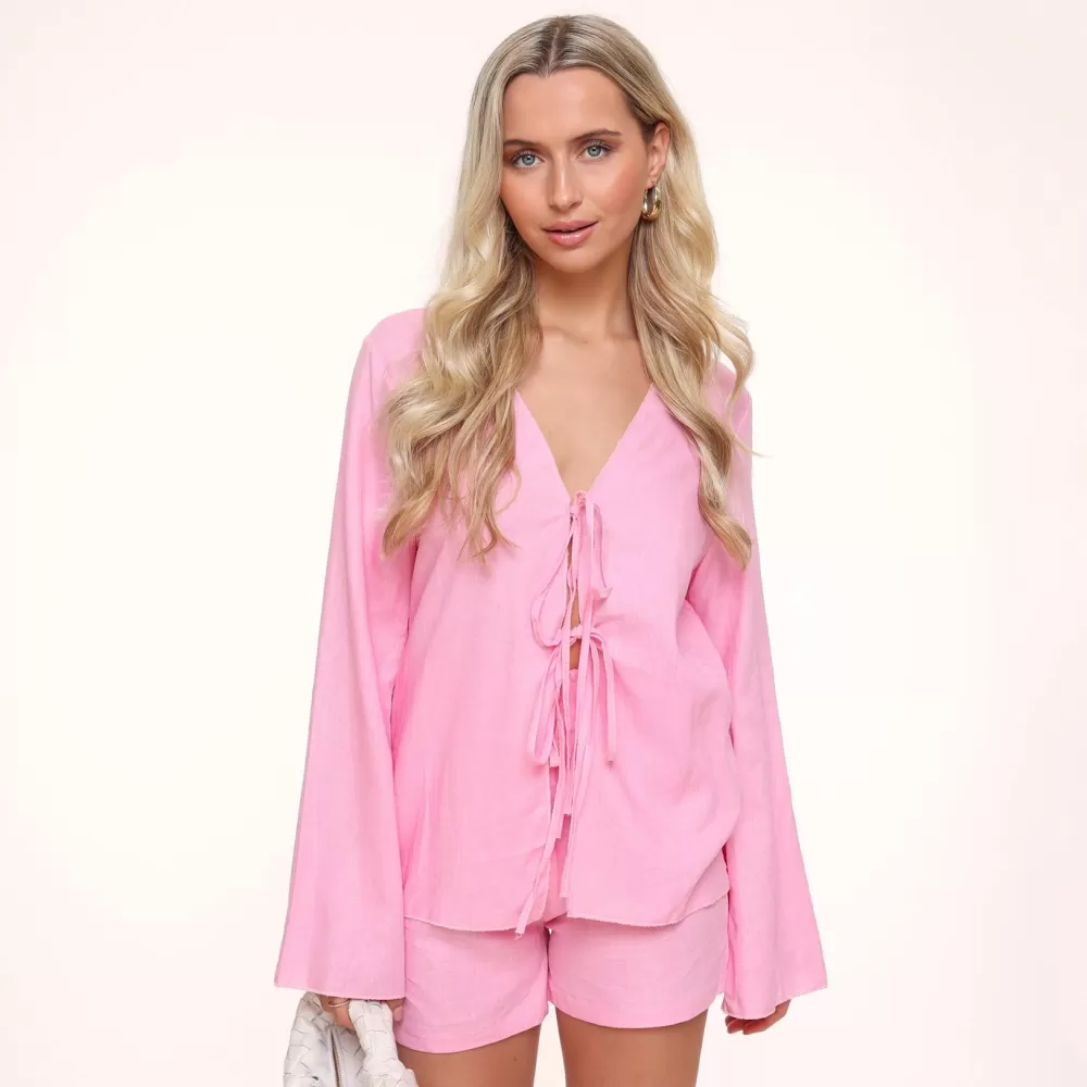 Light Pink Linen-Short<Olivia & Kate Online