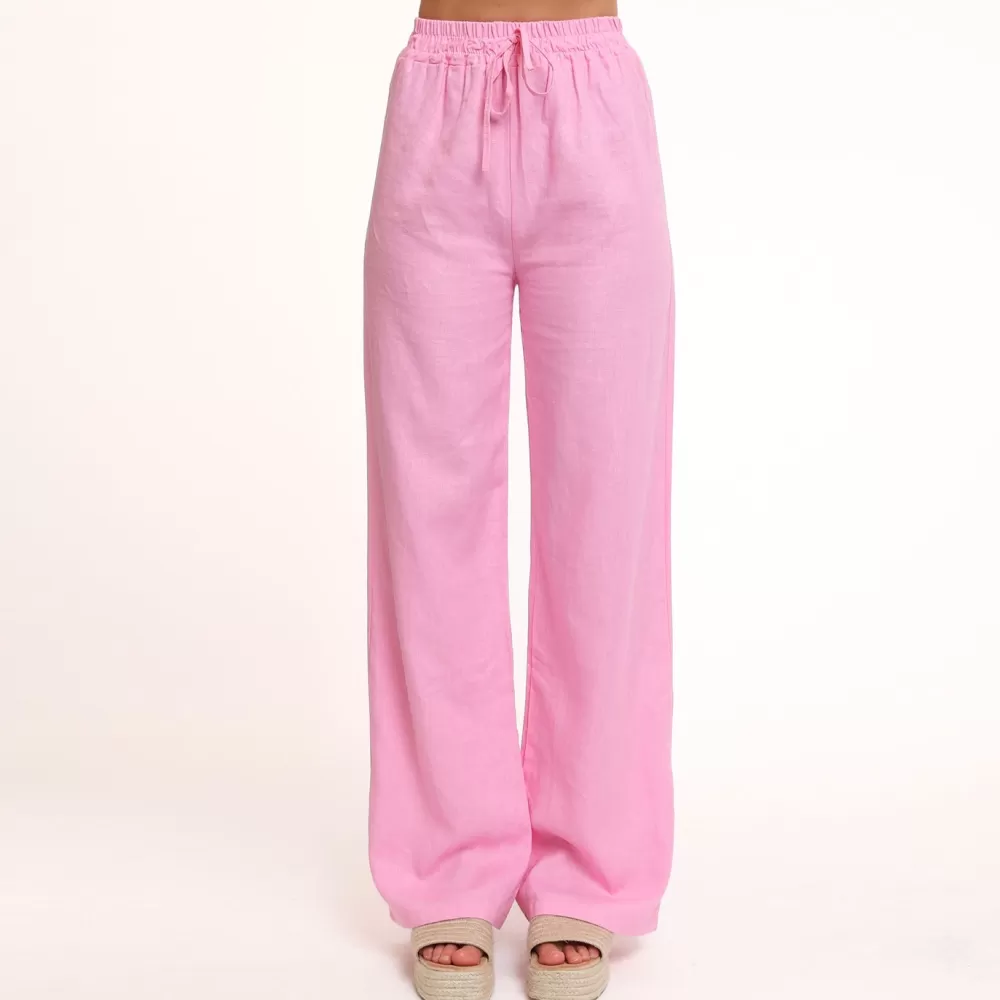 Light Pink Tall Linen-Pants<Olivia & Kate Discount