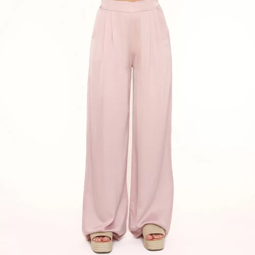 Light Pink Tall Satin-Pants<Olivia & Kate Cheap