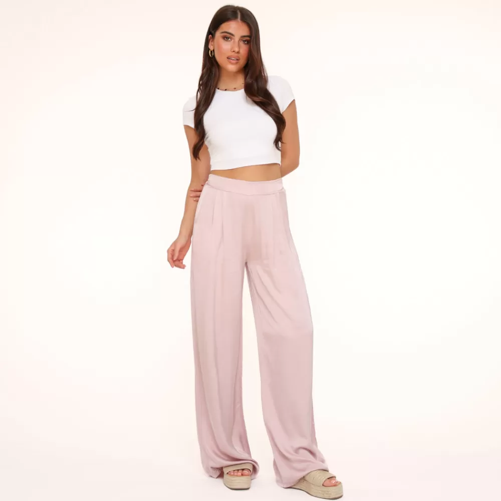 Light Pink Tall Satin-Pants<Olivia & Kate Cheap