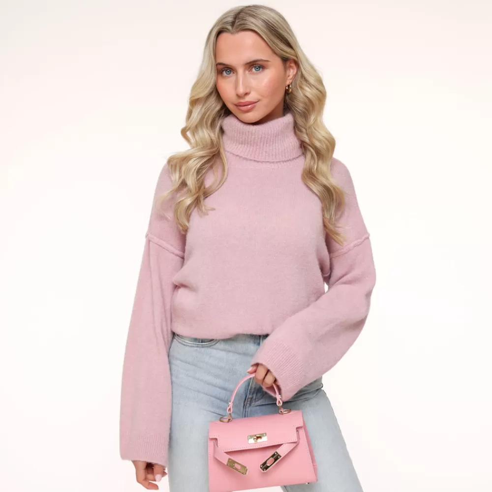 Lightpink Turtleneck-Sweater<Olivia & Kate New