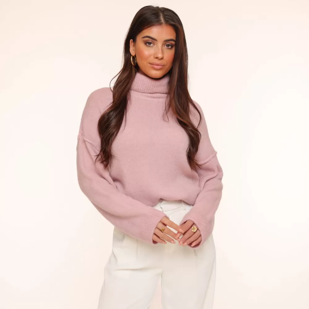 Lightpink Turtleneck-Sweater<Olivia & Kate New