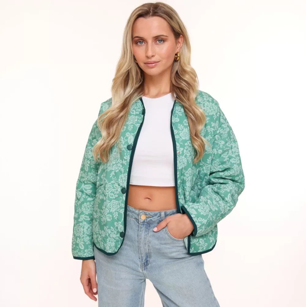 Mintgreen Print-Jacket<Olivia & Kate Online