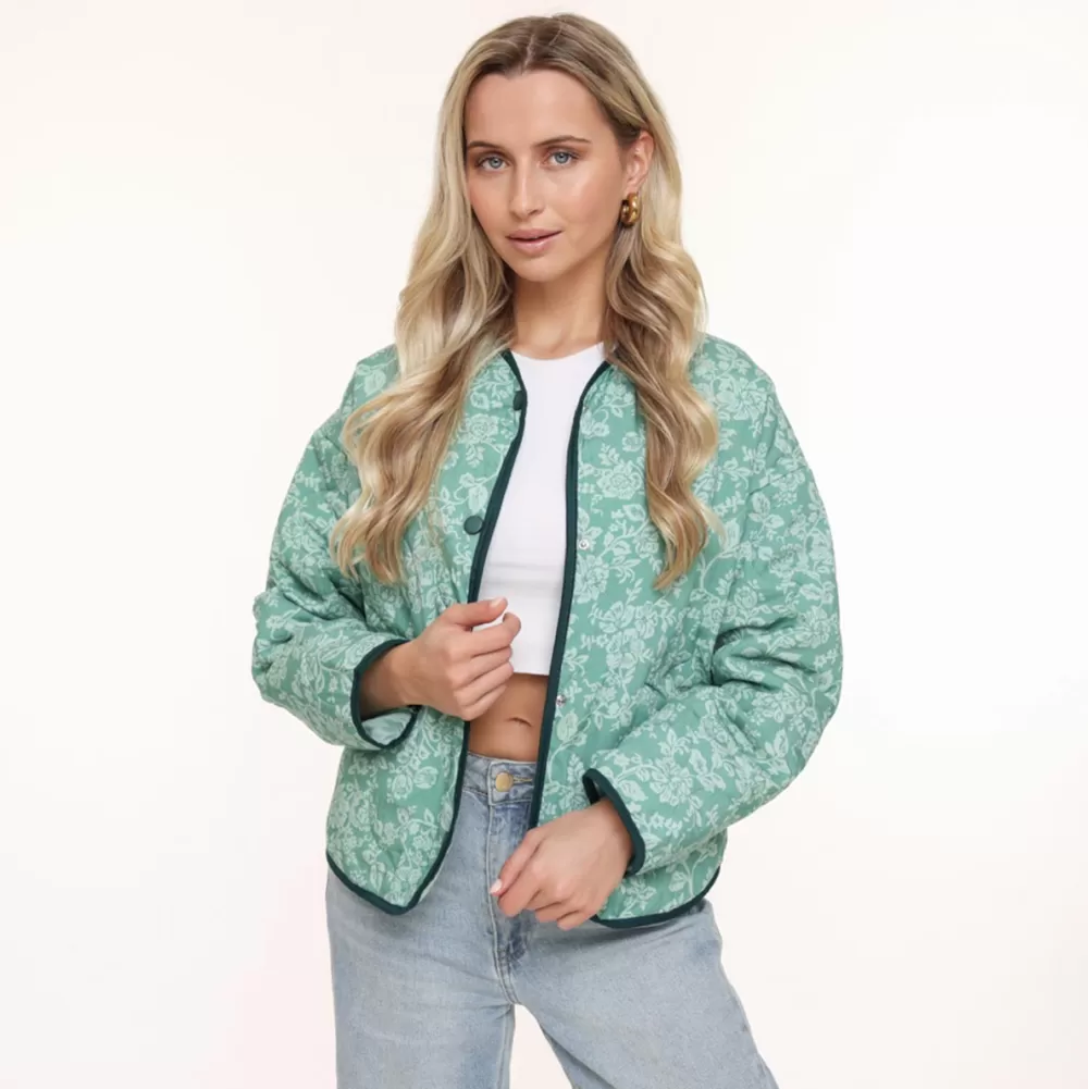 Mintgreen Print-Jacket<Olivia & Kate Online