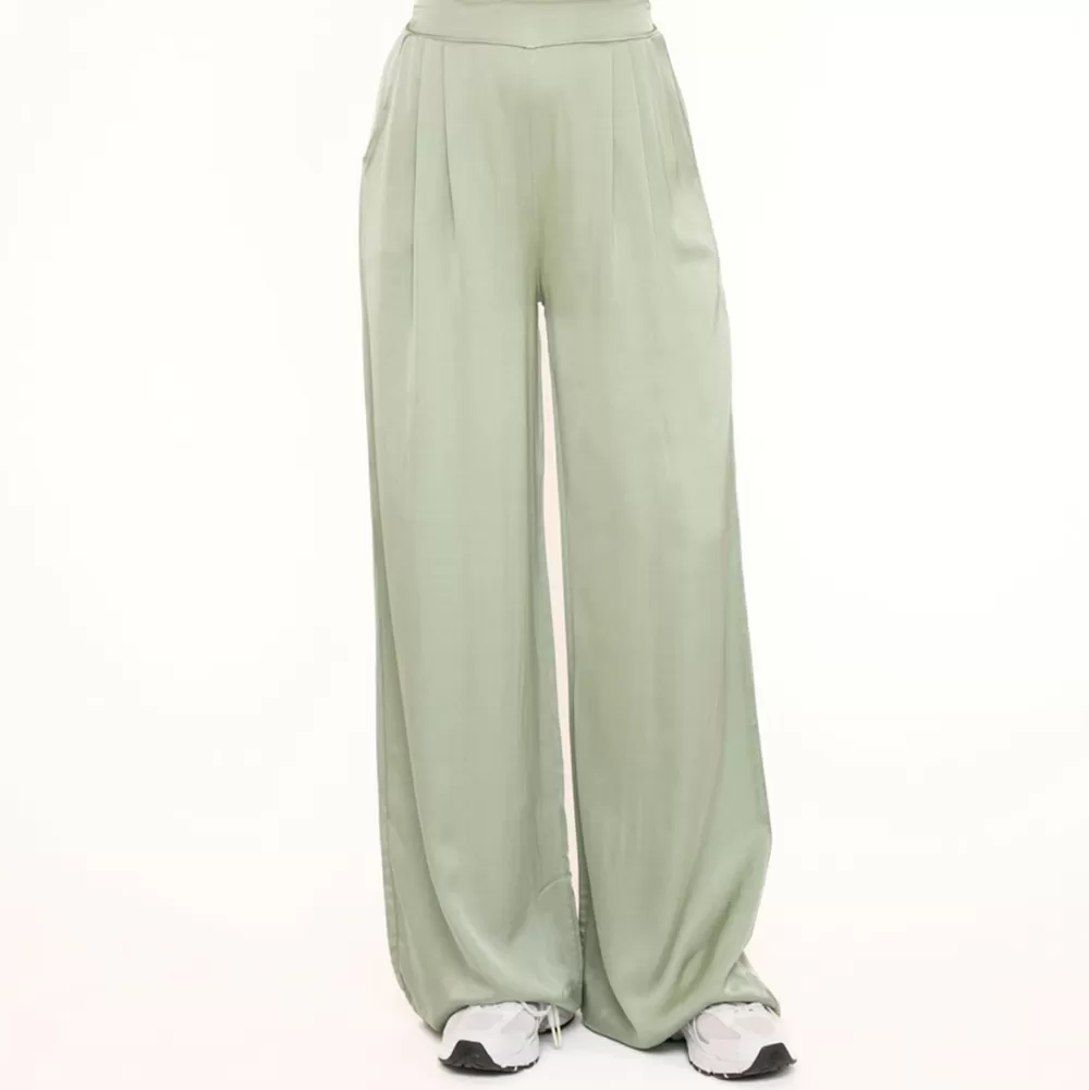 Mintgreen Tall Satin-Pants<Olivia & Kate Clearance