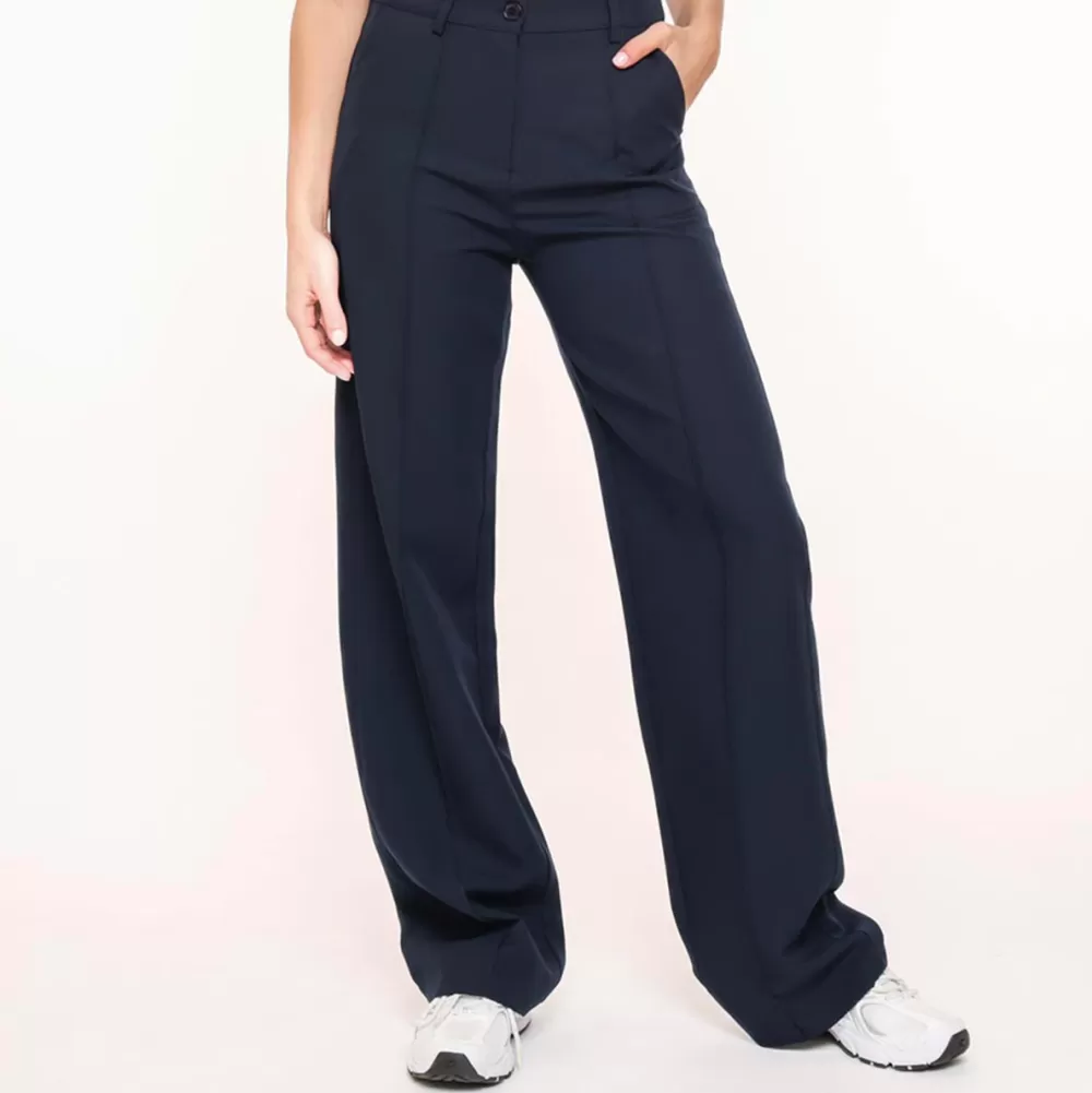 Navy Blue Basic-Pantalon<Olivia & Kate Cheap