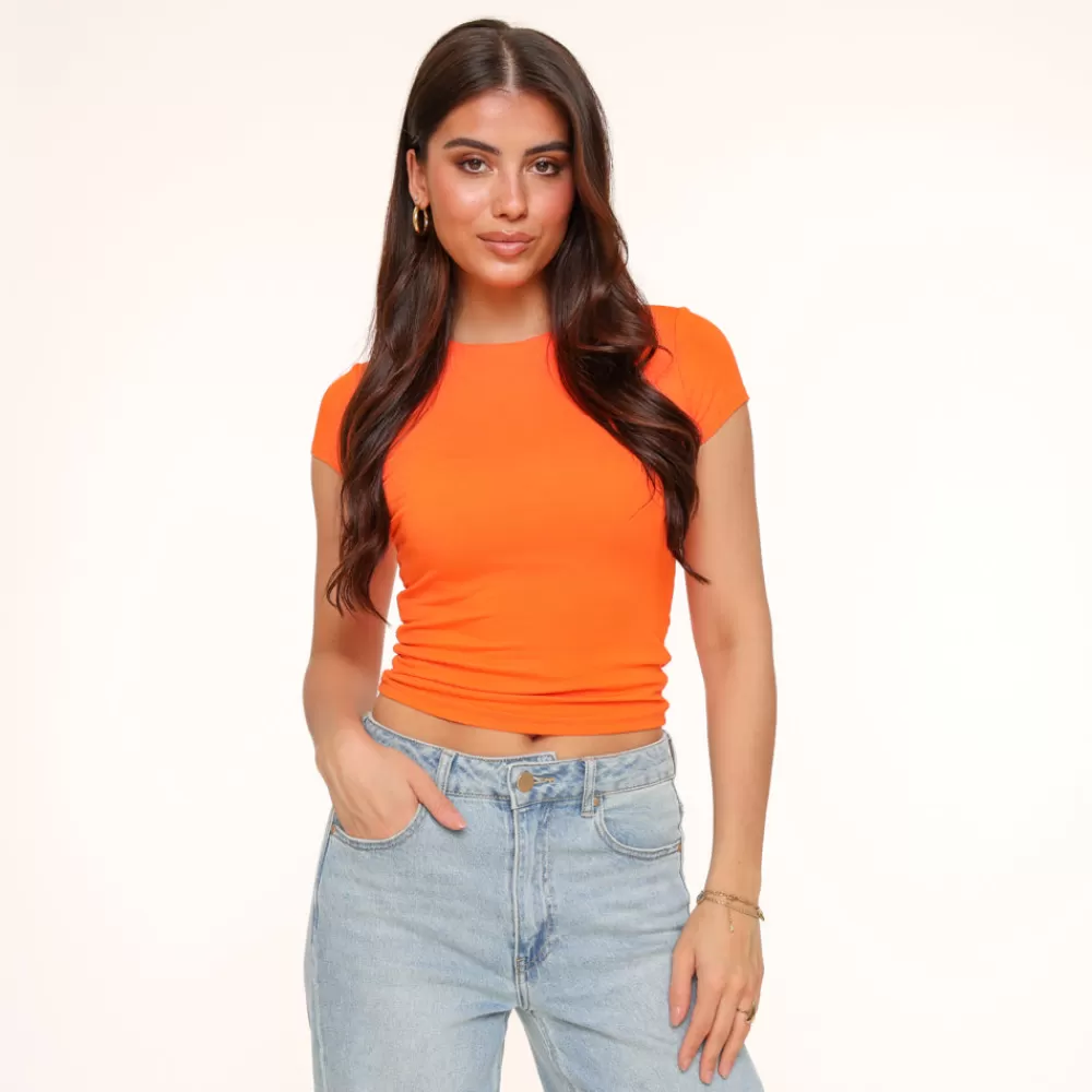 Orange Basic Ss-Top<Olivia & Kate Discount