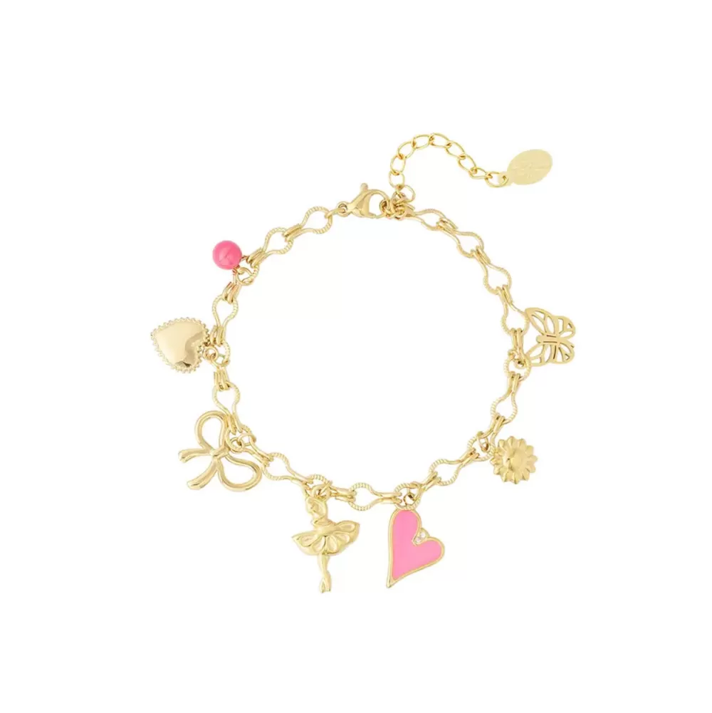 Pink Details Round Chain-Bracelet<Olivia & Kate Sale