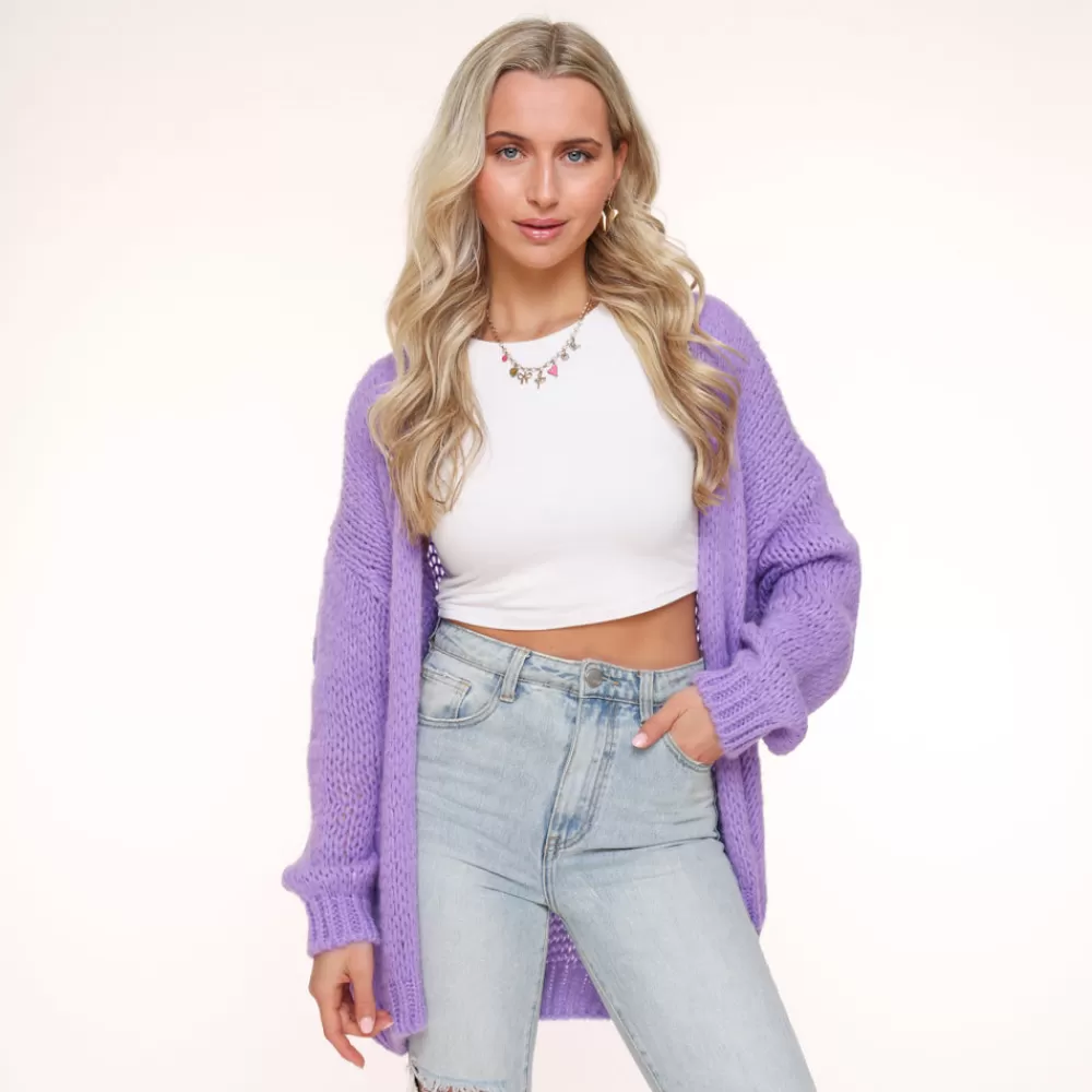 Purple Wool-Cardigan<Olivia & Kate Best Sale