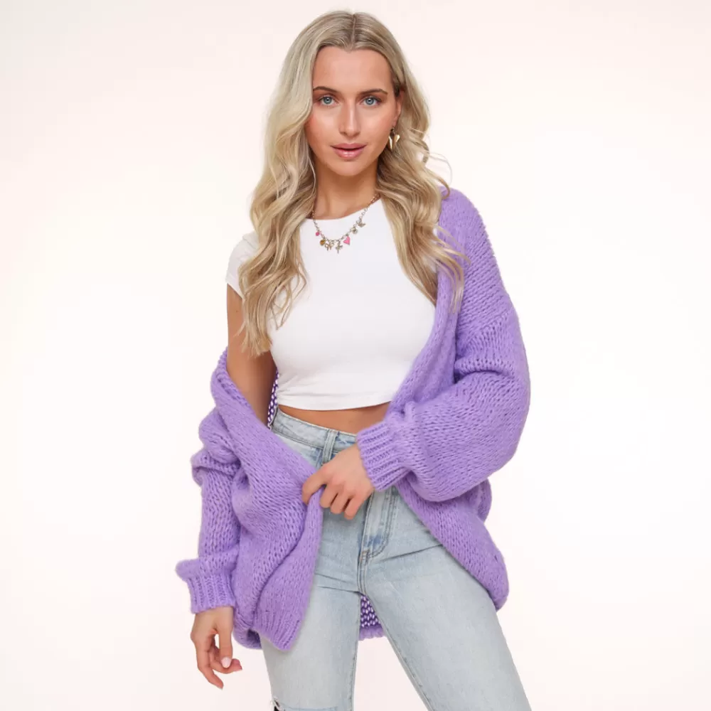 Purple Wool-Cardigan<Olivia & Kate Best Sale