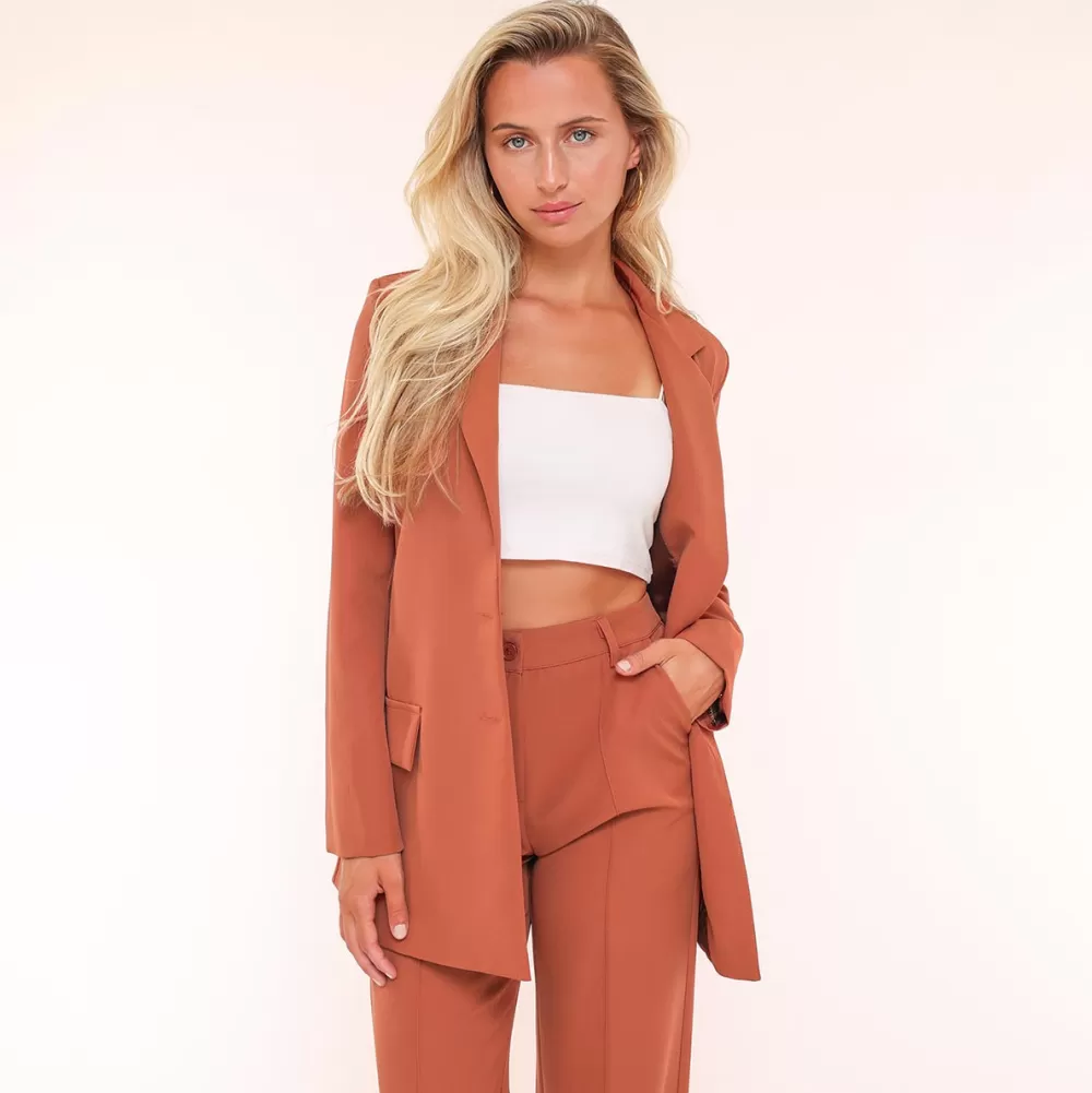 Rust Orange Basic Straight-Fit<Olivia & Kate Best Sale