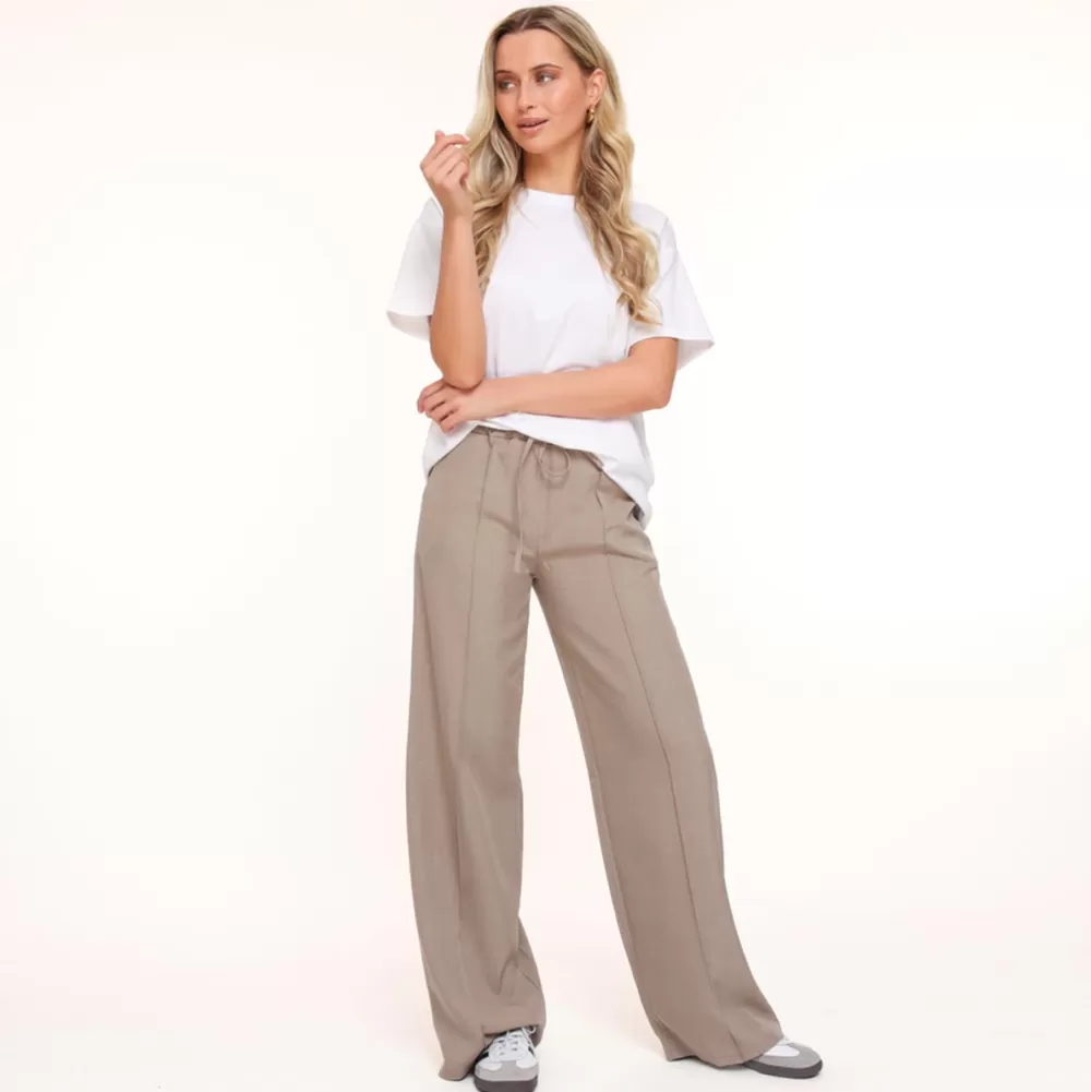 Taupe Continuous Seams-Pants<Olivia & Kate Clearance