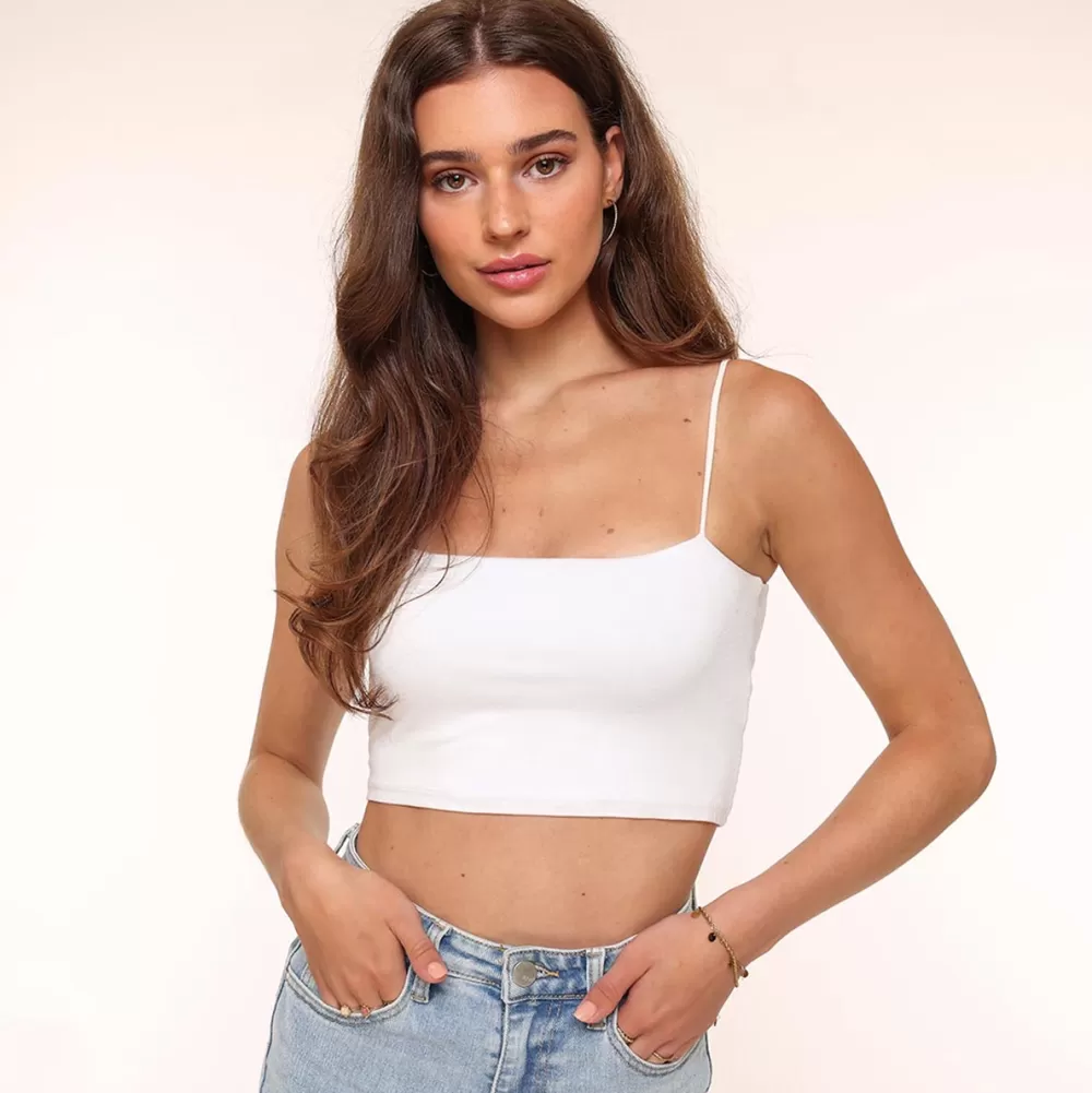 White Basic Bandeau-Top<Olivia & Kate Sale