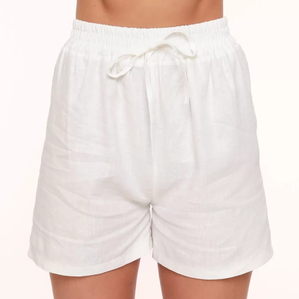 White Linen-Short<Olivia & Kate Flash Sale