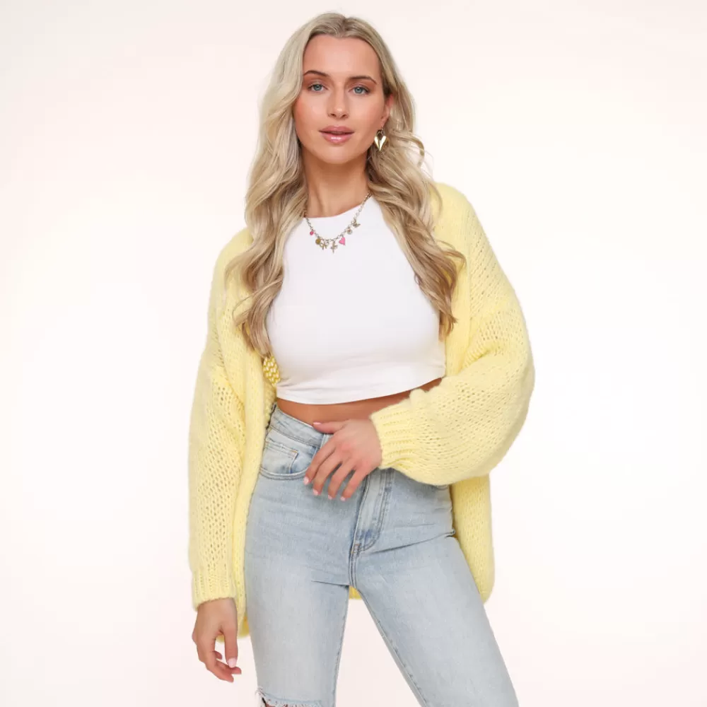 Yellow Wool-Cardigan<Olivia & Kate Sale